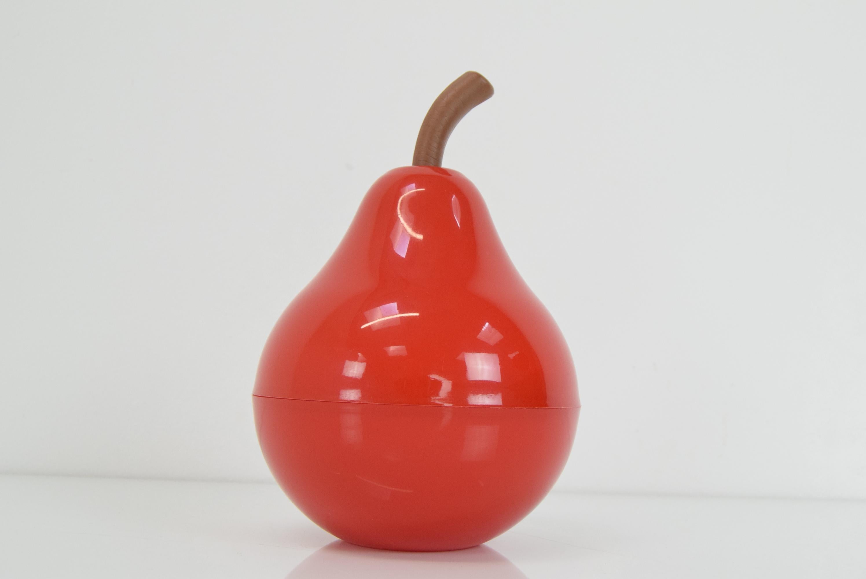 Mid-Century Modern Mid-Century Plastic Box, Pear, 1970's For Sale