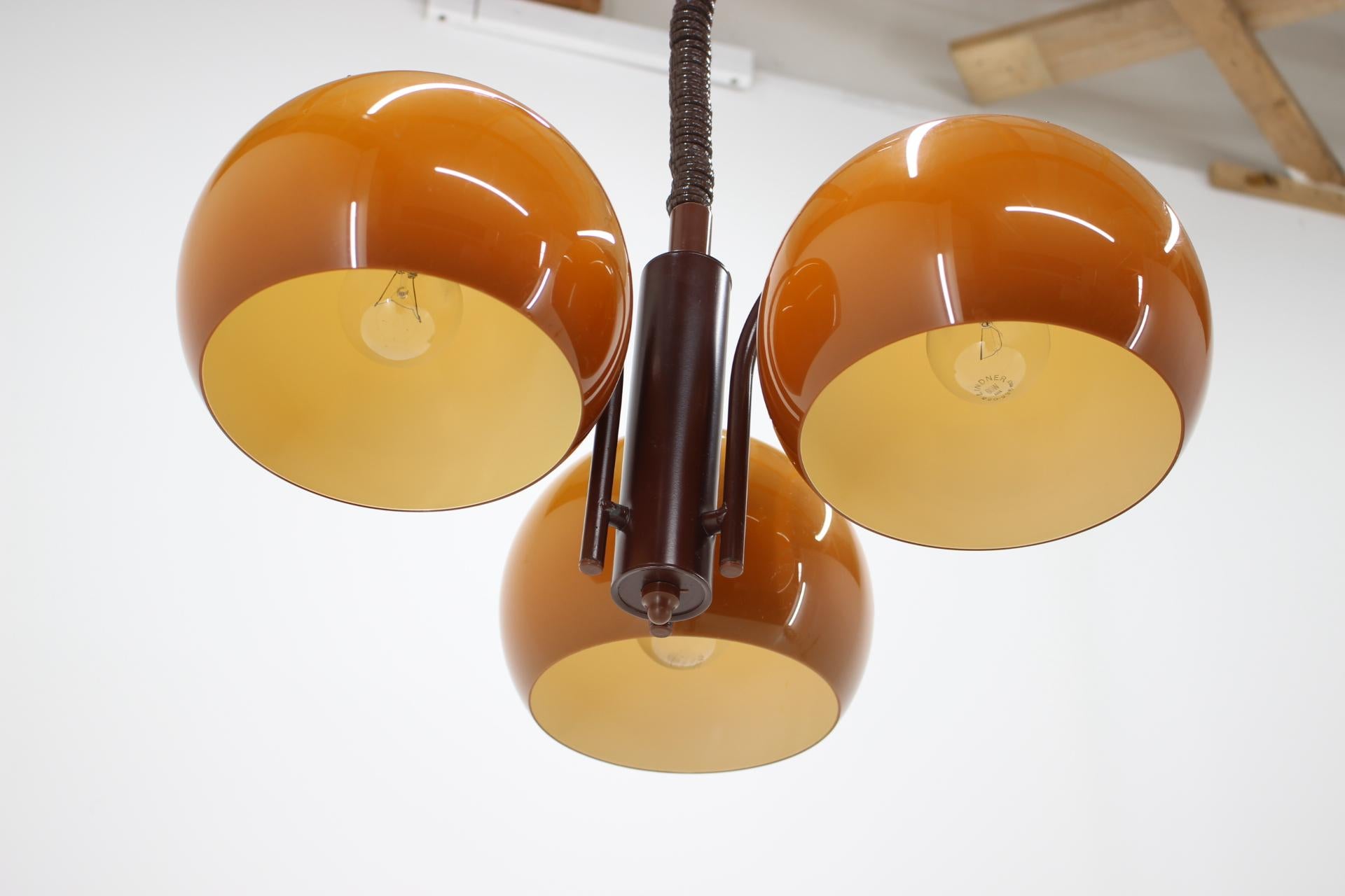 Late 20th Century Midcentury Plastic Chandelier, 1970s For Sale