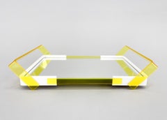 Mid-Century Plastic & Mirror Tray, Czechoslovakia