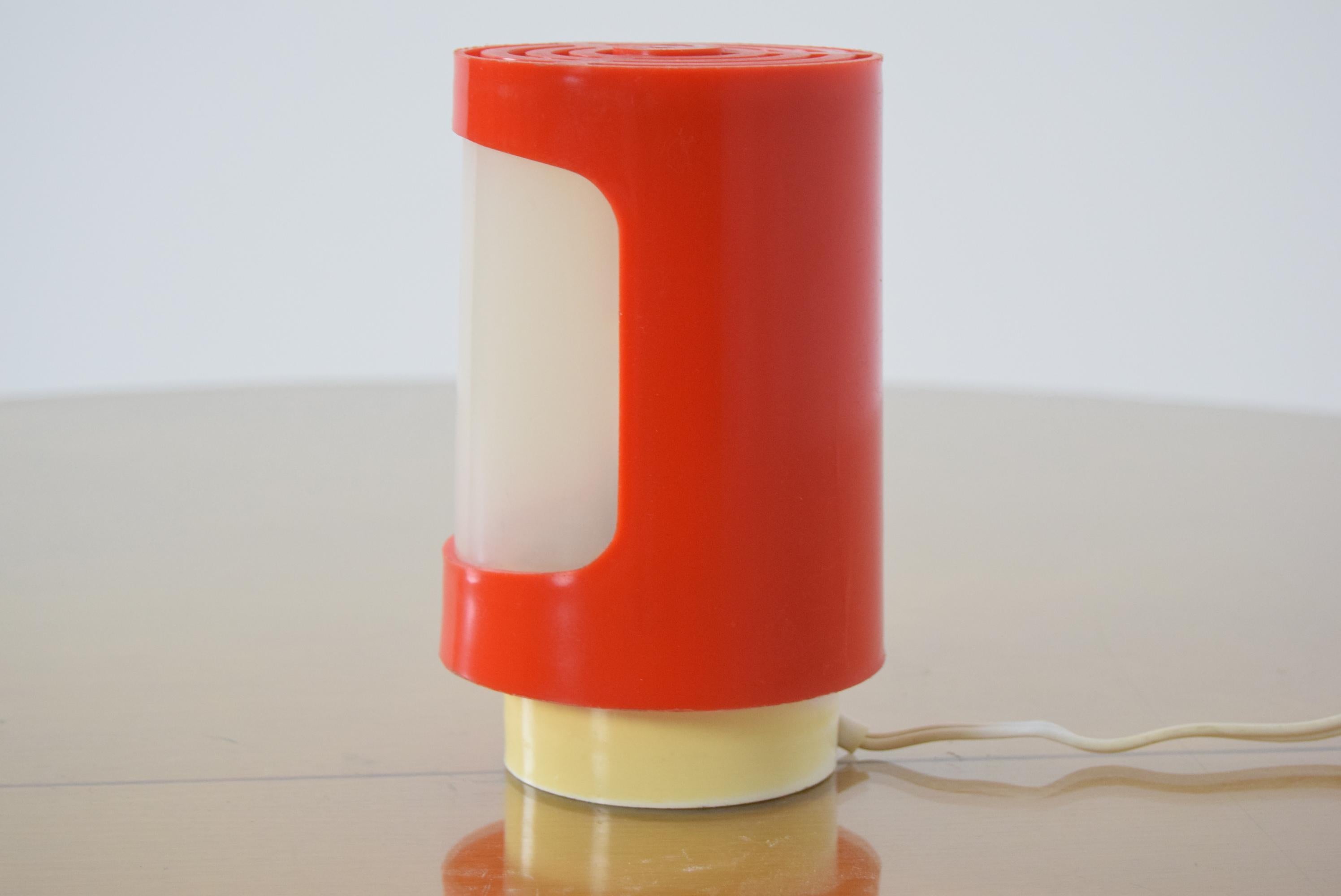 Czech Midcentury Plastic Table Lamp, 1970s For Sale