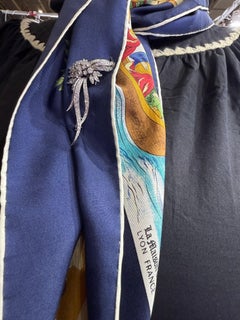 Mid-Century Platinum Diamond Brooch, 1950s Floral Spray Design