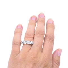 Mid-Century Platinum Four-Stone Diamond Ring