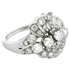 Spritzring aus Platin, Onyx und Diamanten aus der Mitte des Jahrhunderts, Frederick Fink zugeschrieben