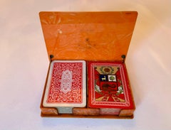 Mid-Century Playing Cards Set in Bakelite Box, inscribed "NO TRUMPS"