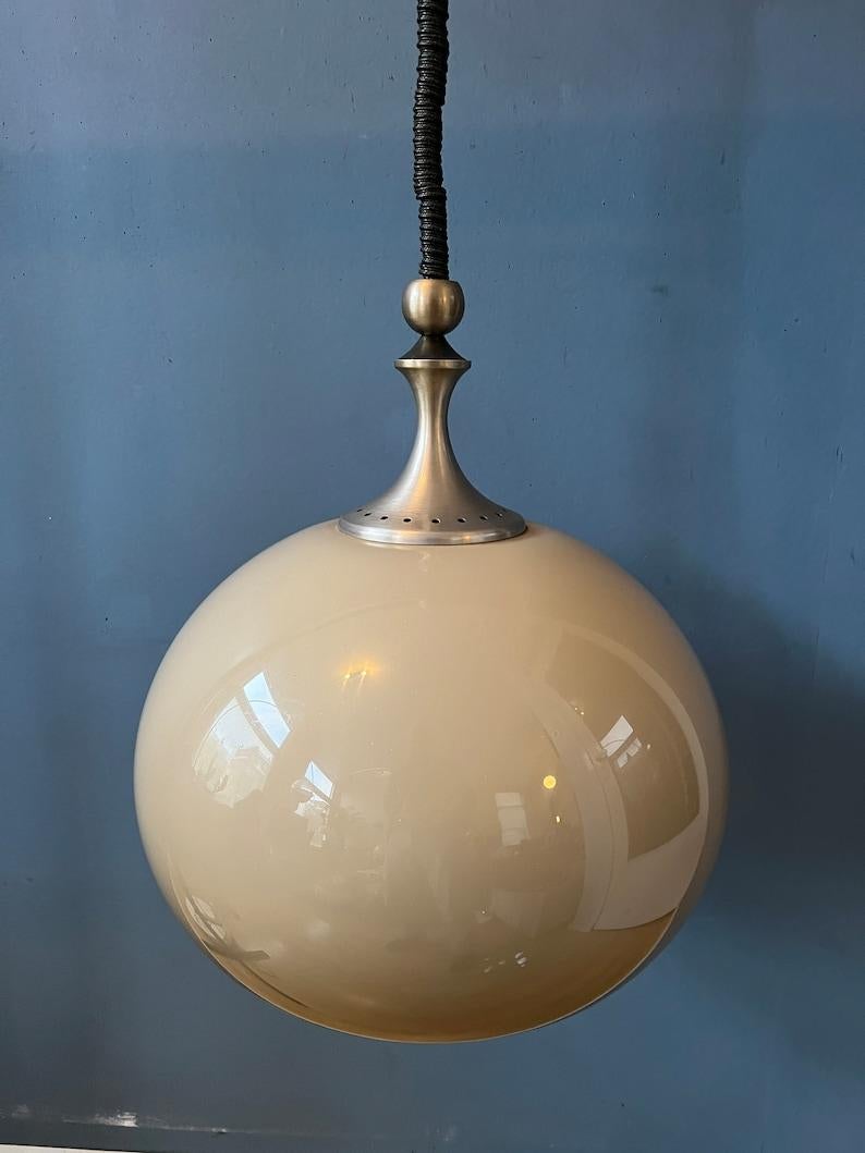 Mid Century Plexiglass Space Age Mushroom Pendant Lamp by Dijkstra, 1970s For Sale 2
