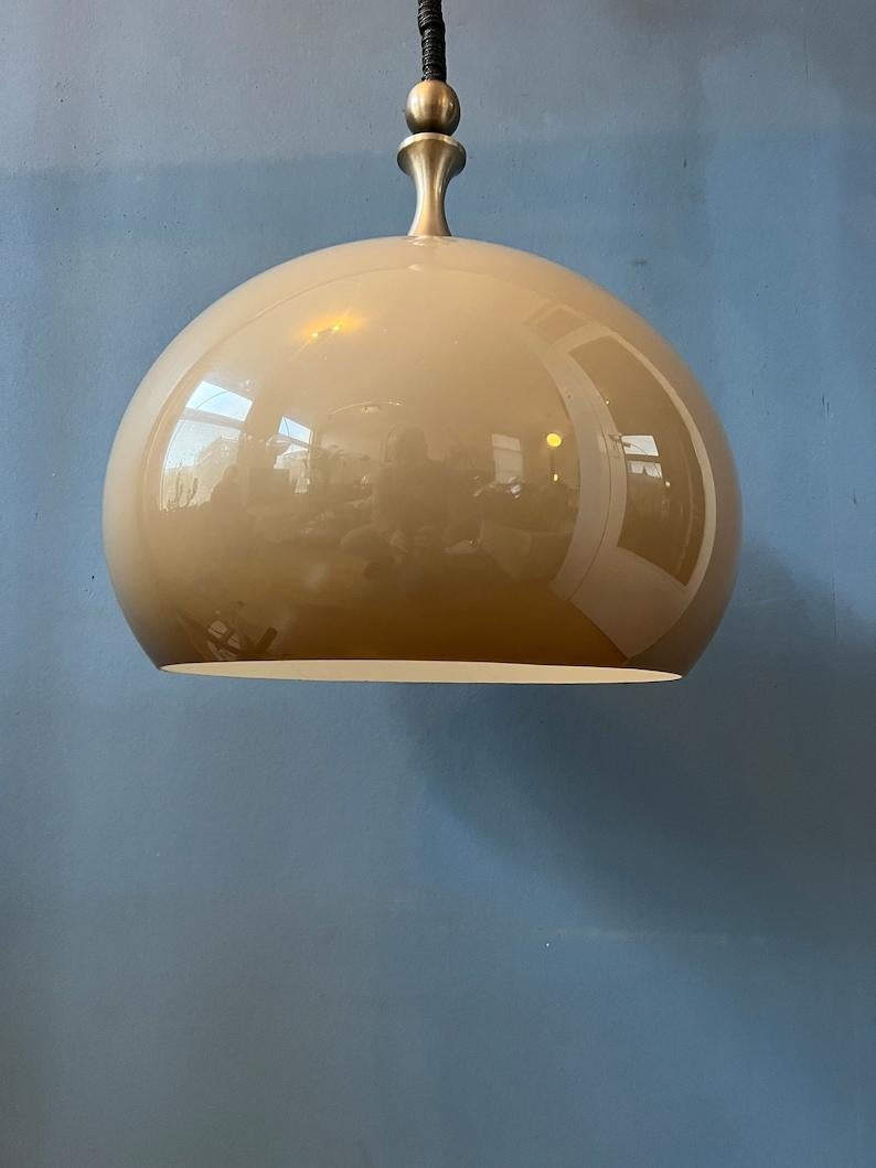 Mid Century Plexiglass Space Age Mushroom Pendant Lamp by Dijkstra, 1970s For Sale 3