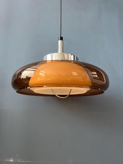 Mid Century Plexiglass Space Age Pendant Lamp, 1970s