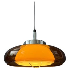 Mid Century Plexiglass Space Age Pendant Lamp, 1970s