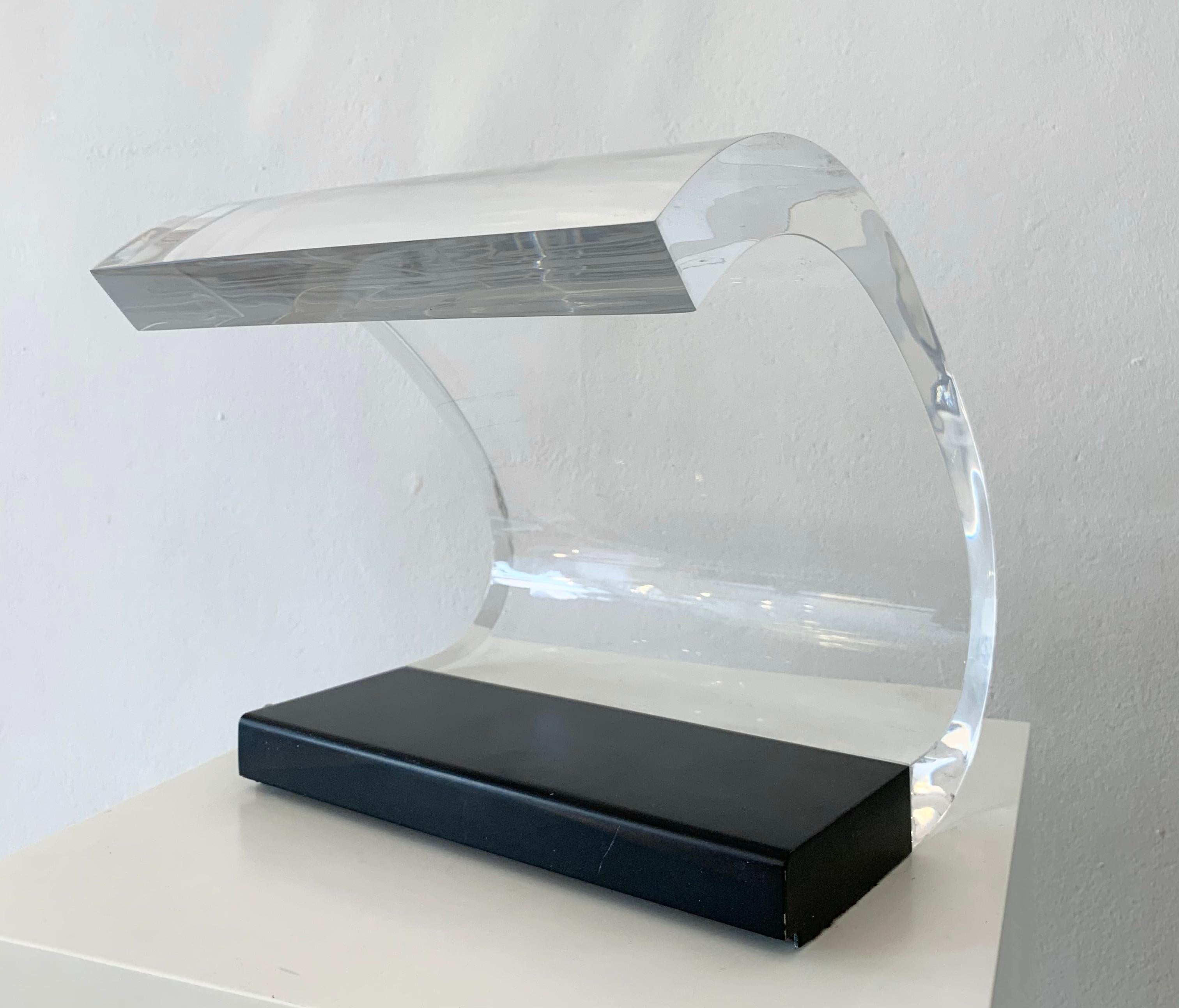 Mid-century Plexiglass table lamp model ''Acrilica