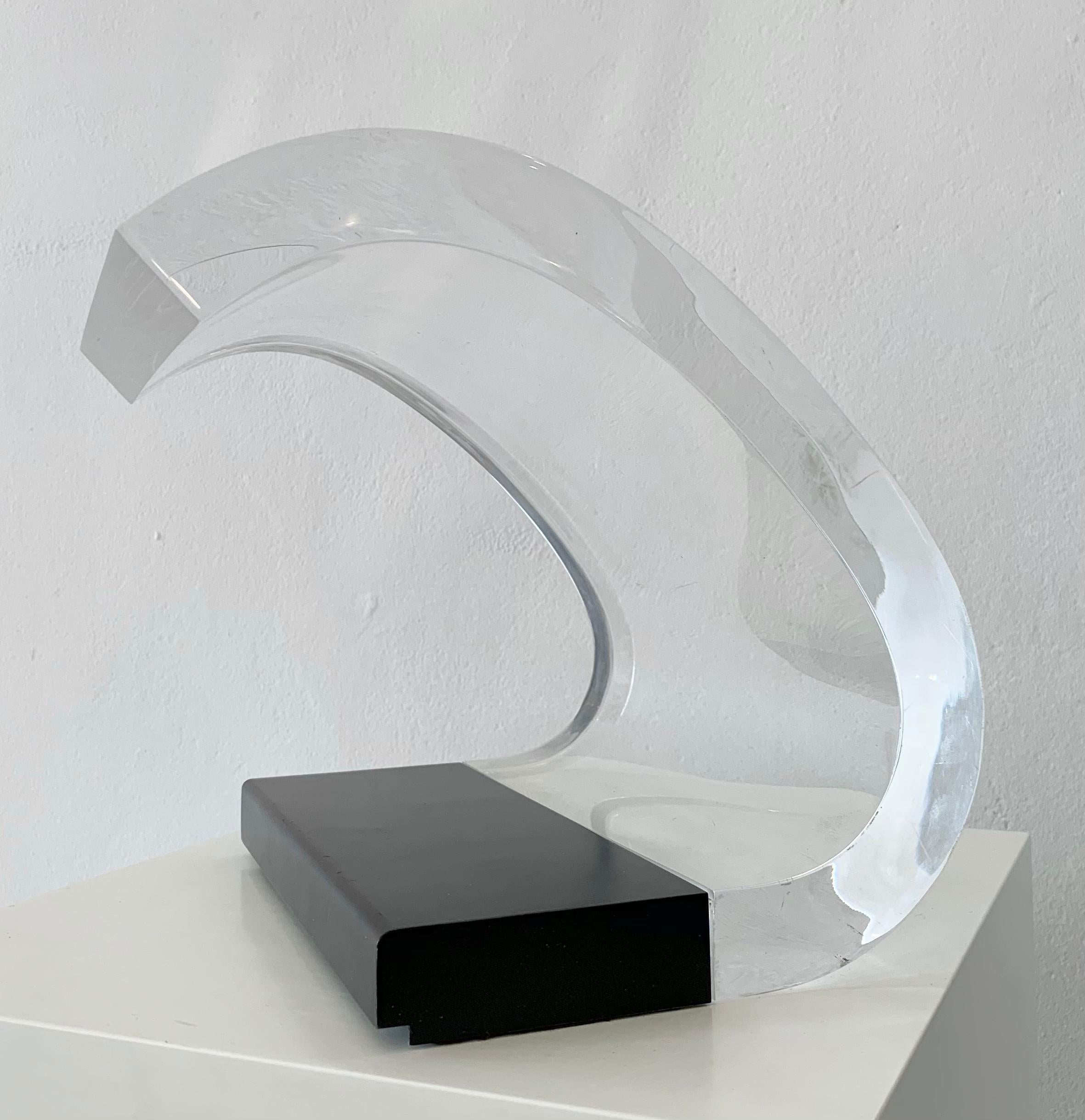Mid-Century Plexiglass Table Lamp Model ''Acrilica