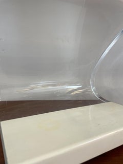 Mid-Century Plexiglass White Table Lamp Model ''Acrilica" by Joe Colombo, Italy