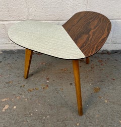 Mid-Century Plywood and Formica Boomerang End Table