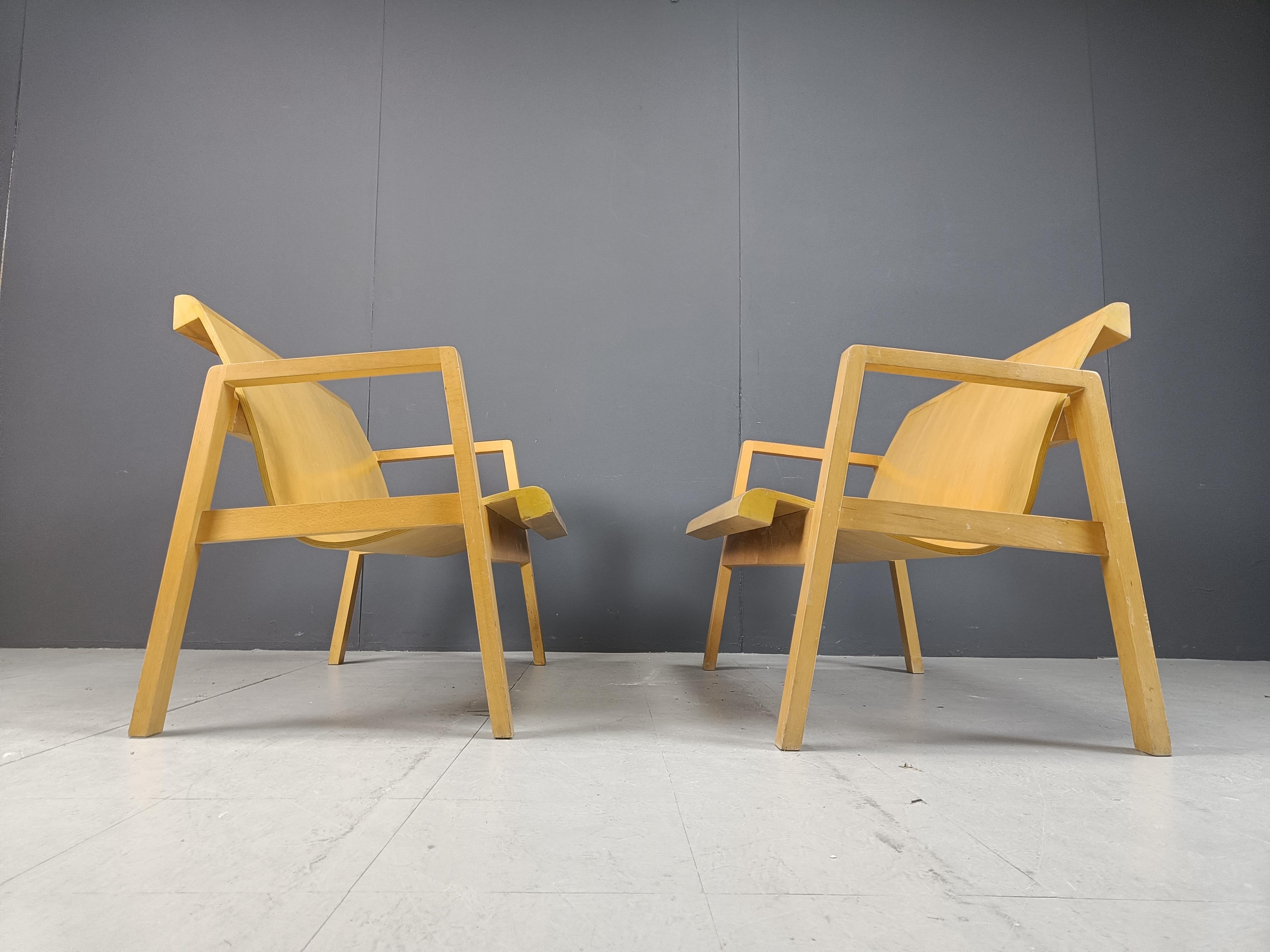 Sperrholzbänke aus der Mitte des Jahrhunderts in der Art von Alvar Aalto, 1960, 2er-Set im Angebot 4