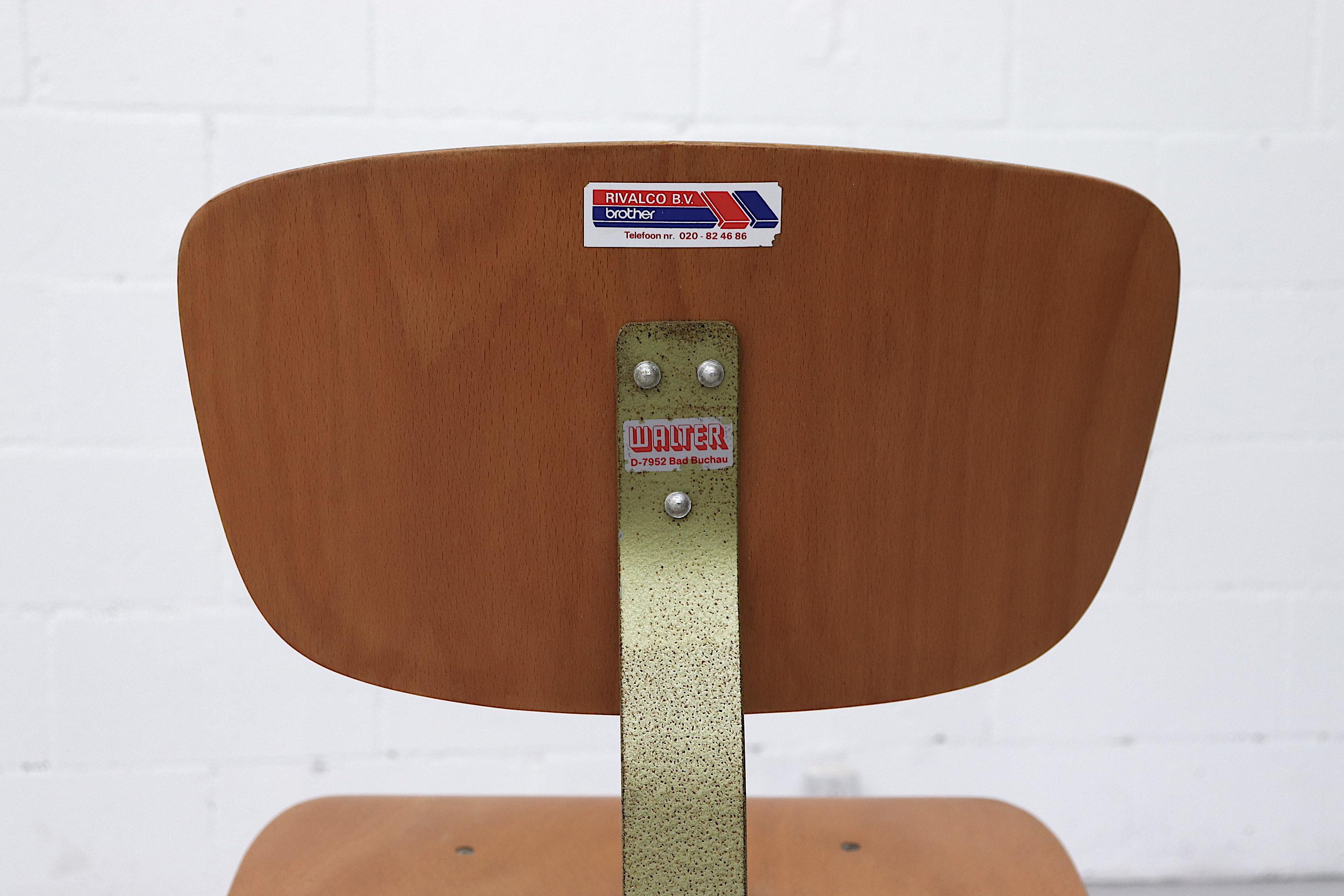 Midcentury Plywood Drafting Stools In Good Condition In Los Angeles, CA
