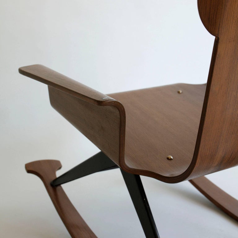 Midcentury Plywood Rocking Chair, 1960’s For Sale at 1stdibs