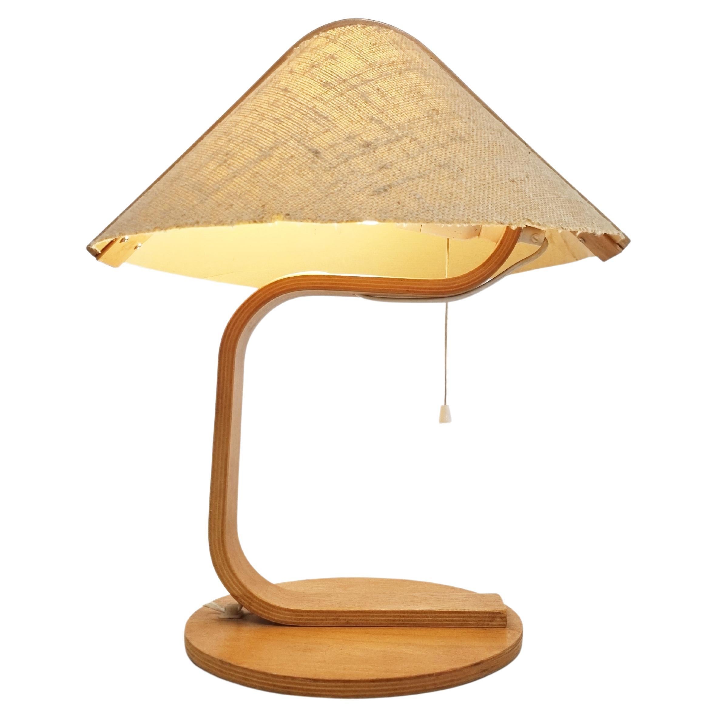 Iron and Molded Plywood Table Lamps by Caprani For Sale at 1stDibs