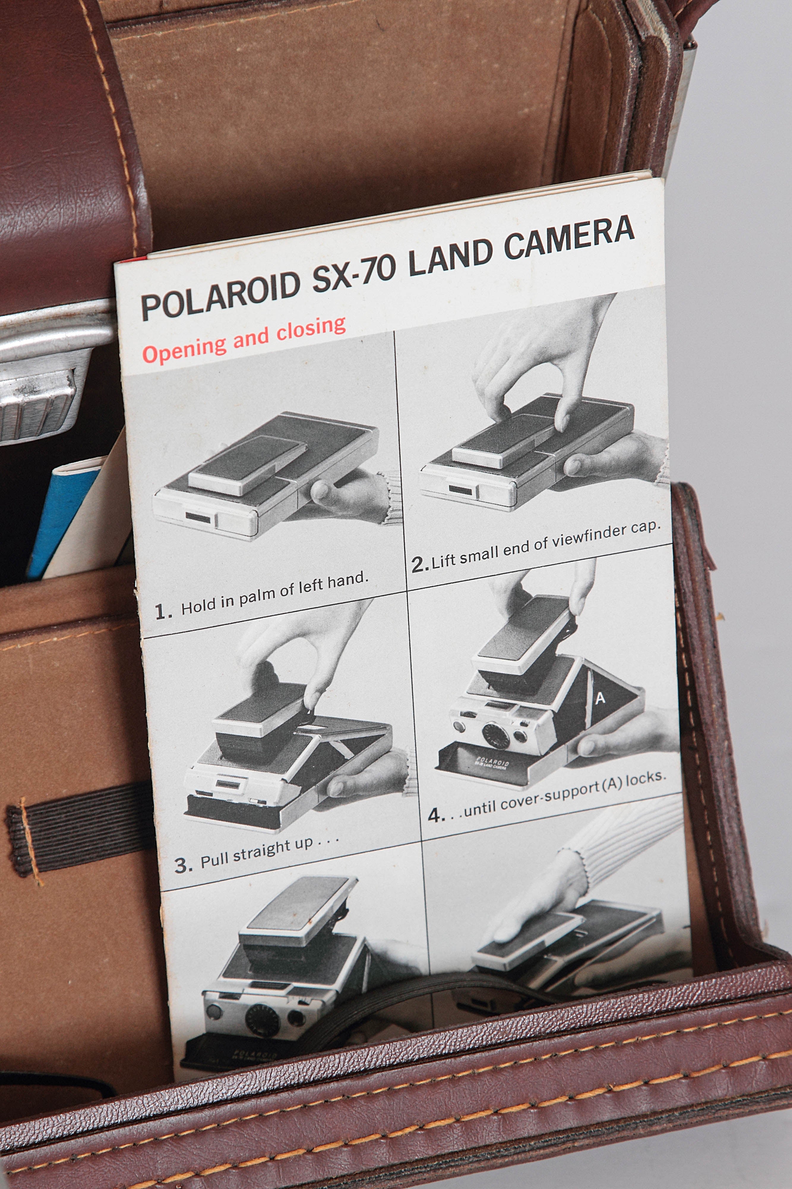 American Midcentury Polaroid SX-70 Land Camera, with Original Case and Accessories