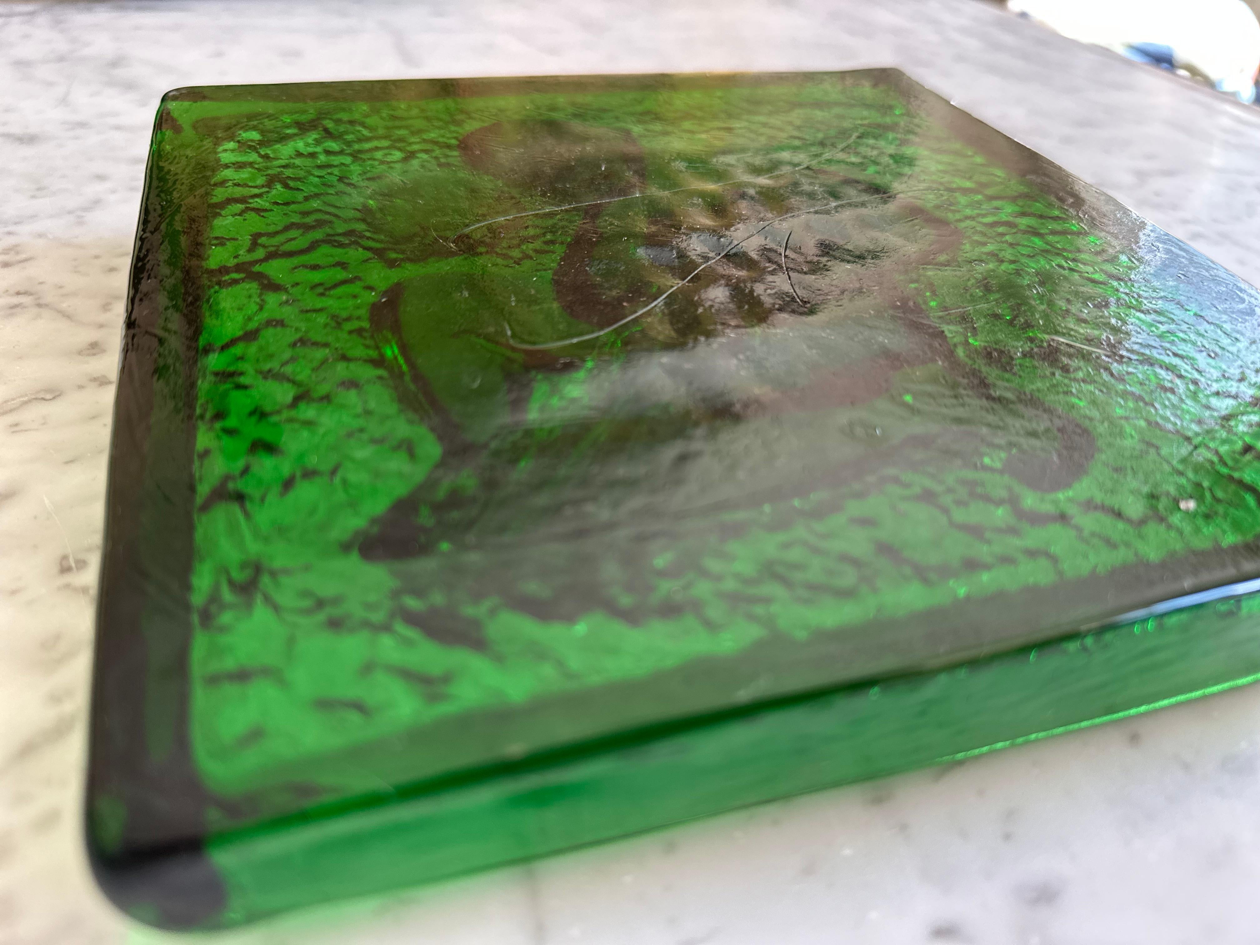 Polnischer Zodiac-Block aus der Jahrhundertmitte aus Glas - Wassermann im Angebot 5