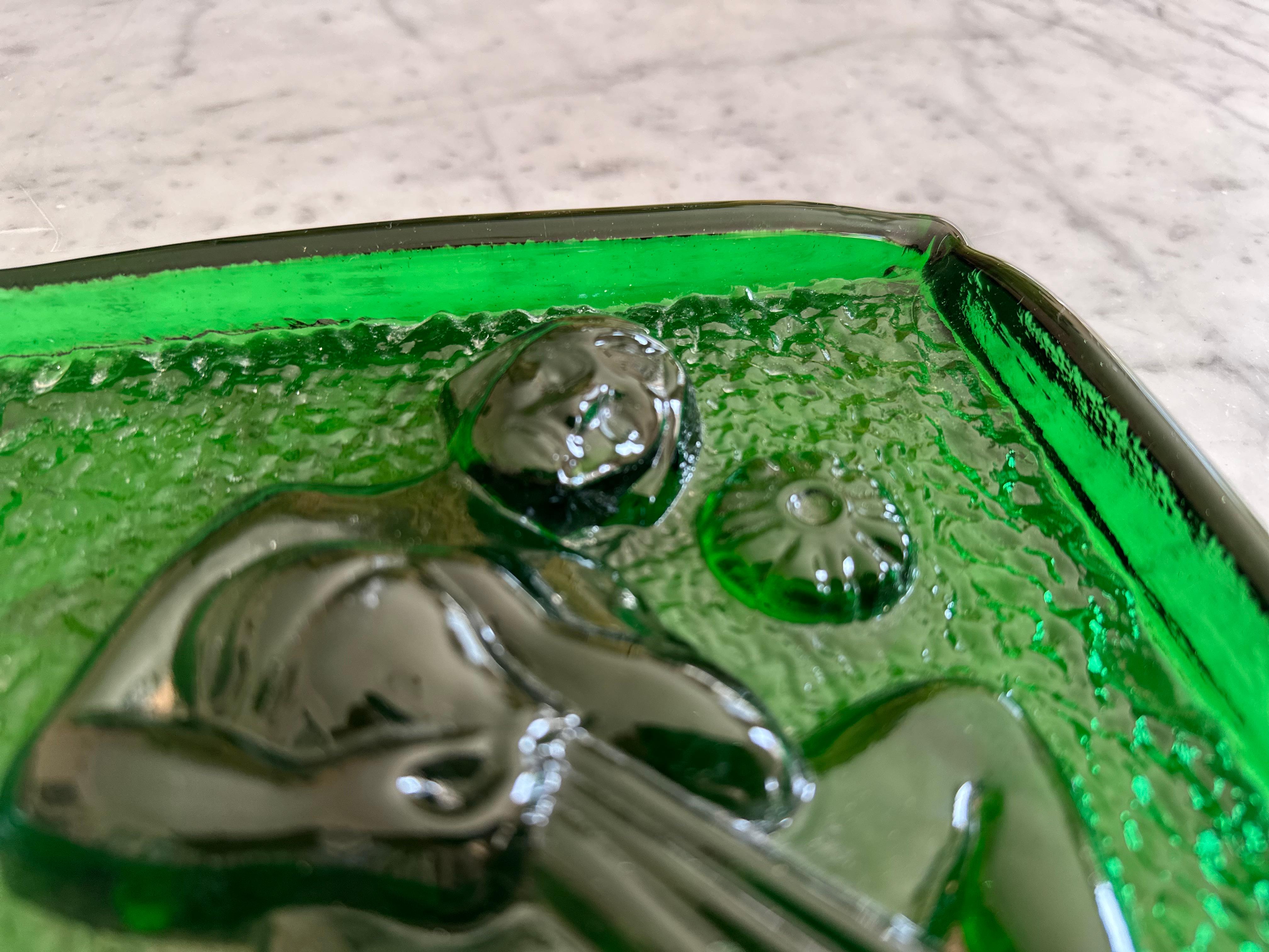 Polnischer Zodiac-Block aus der Jahrhundertmitte aus Glas - Wassermann (Mitte des 20. Jahrhunderts) im Angebot