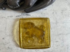 Mid-Century Polish Glass Zodiac Block – Capricorn