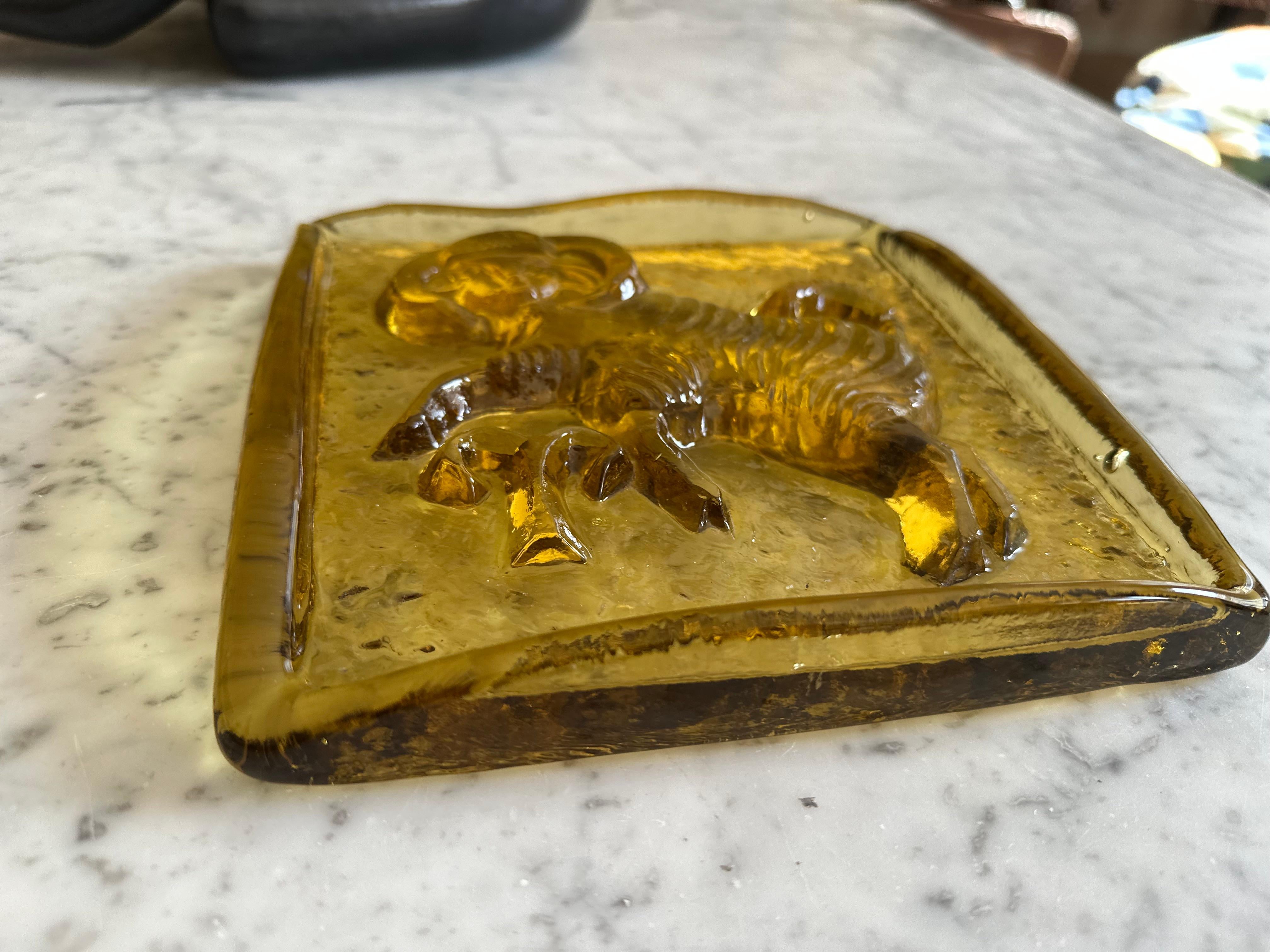 Bloque Zodíaco de Cristal Polaco de Mediados de Siglo - Capricornio mediados del siglo XX en venta