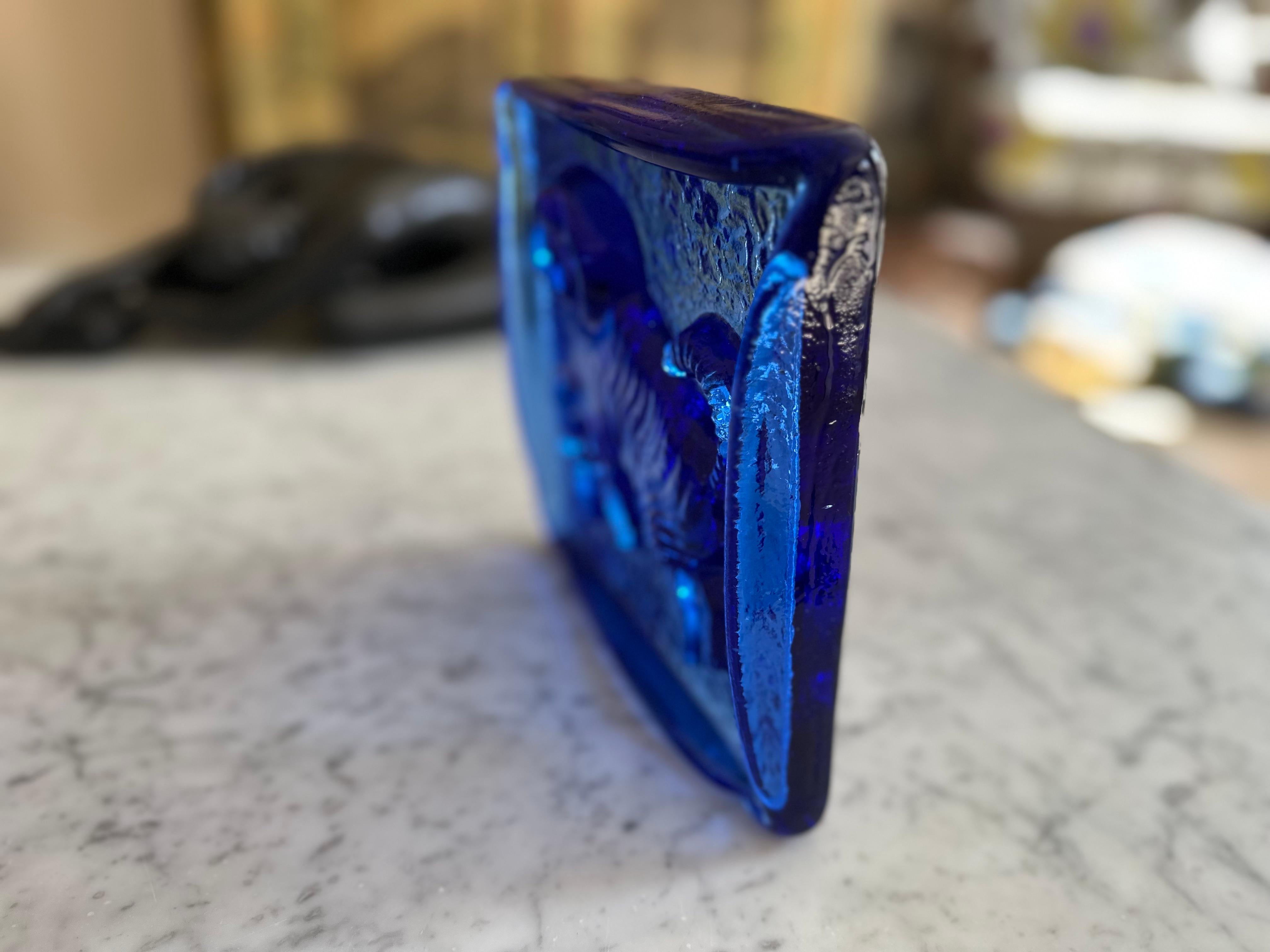 Mid-Century Polish Glass Zodiac Block – Capricorn For Sale 3
