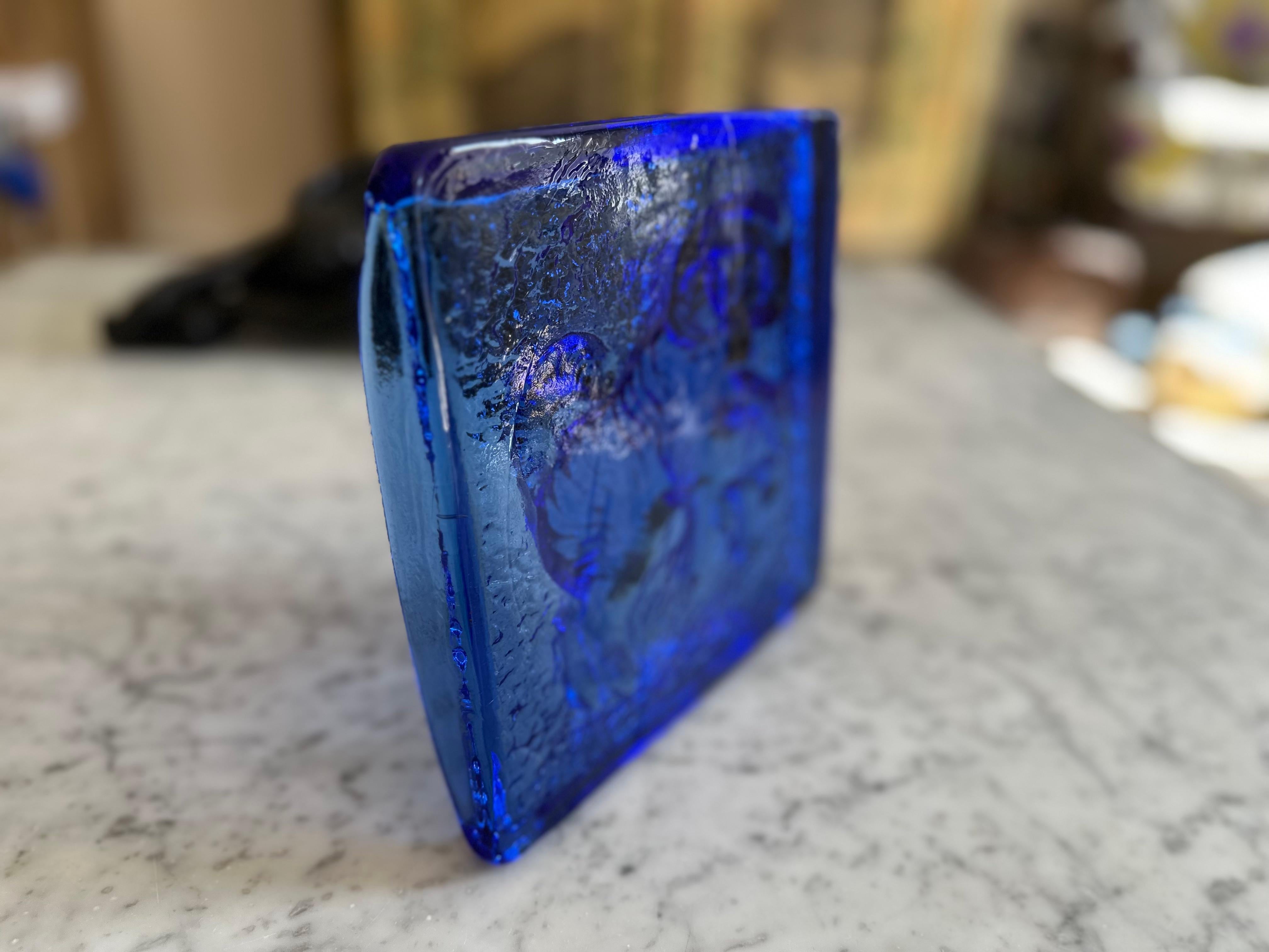 Mid-Century Polish Glass Zodiac Block – Capricorn For Sale 4