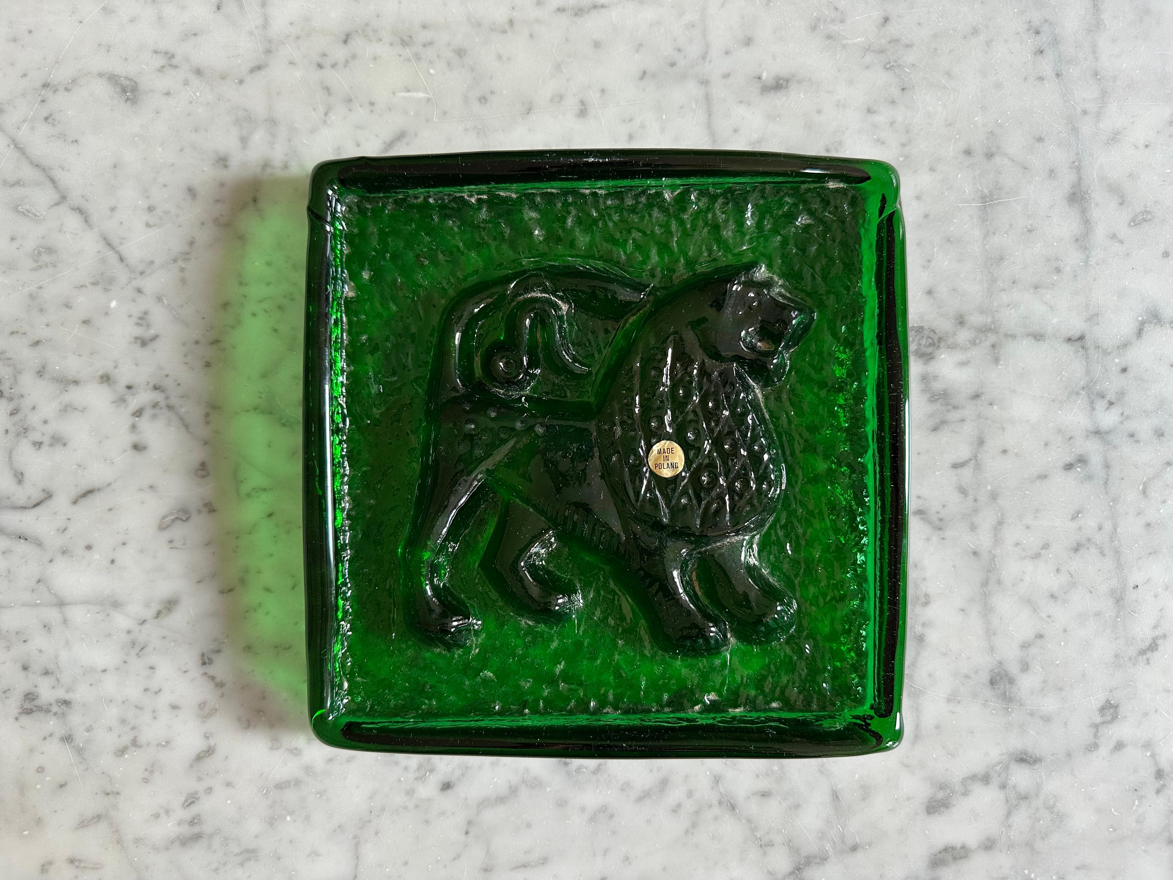 Mid-Century Modern Mid-Century Polish Glass Zodiac Block – Lion For Sale
