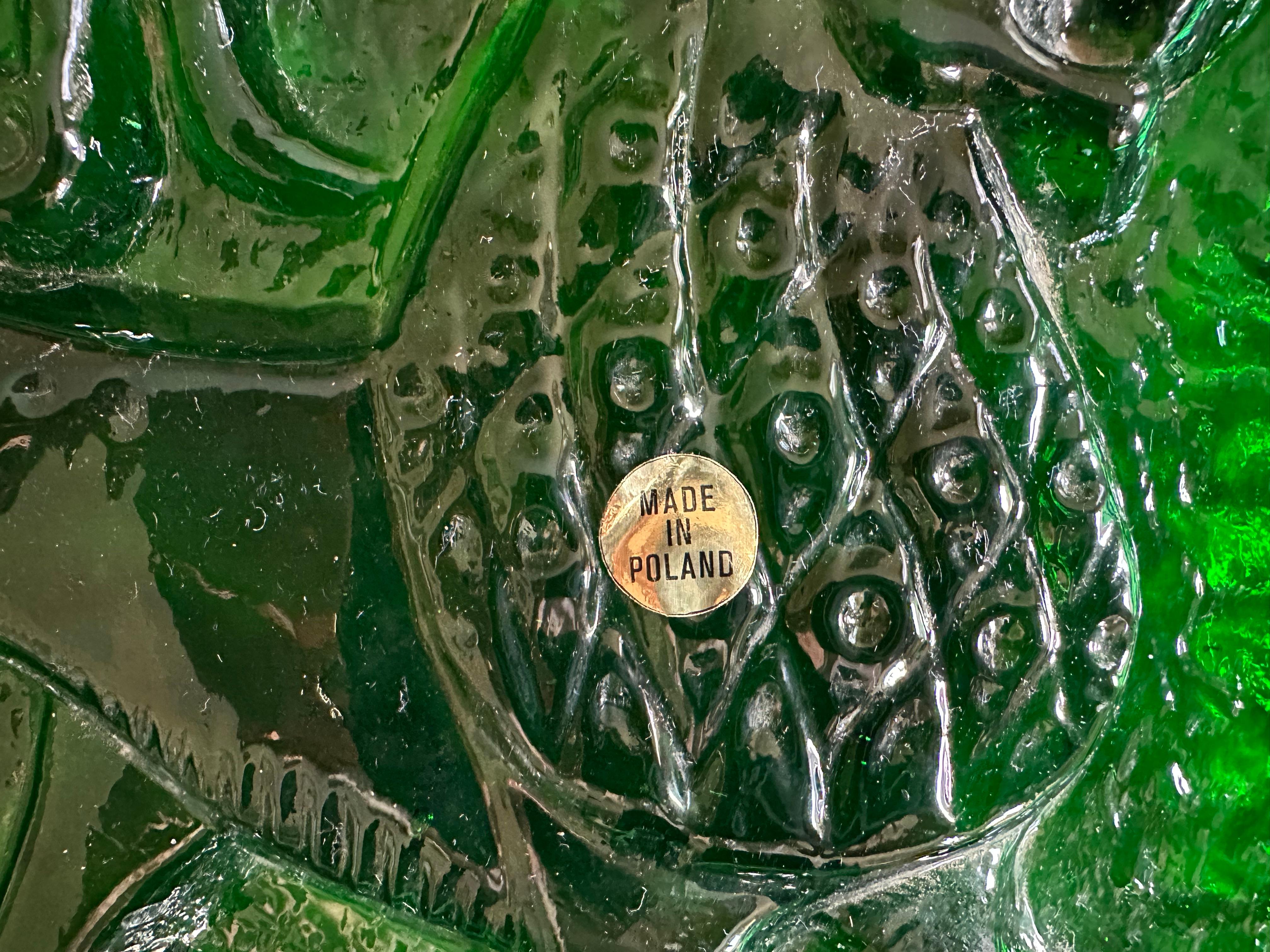 Mid-Century Polish Glass Zodiac Block – Lion For Sale 1