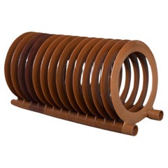 Mid-Century Polish Modern Brown Plastic Vinyl Record Holder from ZZG Veritas