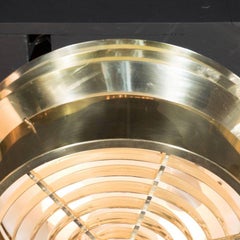 Midcentury Polished Brass Flush Mount Chandelier by Hans-Agne Jakobsson