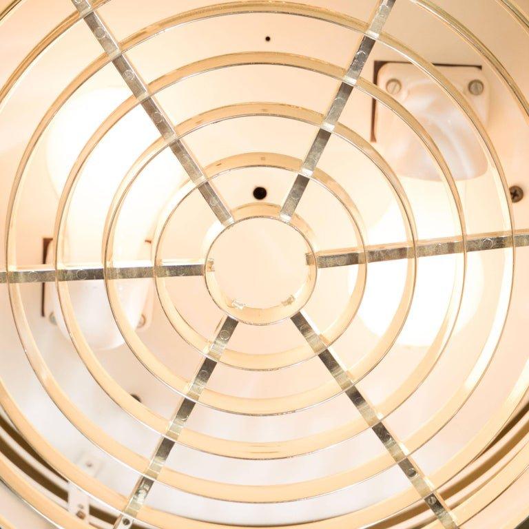 Svedese Lampadario a incasso in ottone lucido del metà del secolo scorso di Hans-Agne Jakobsson in vendita
