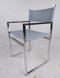 Mid-Century Polished Chrome Directors Chairs