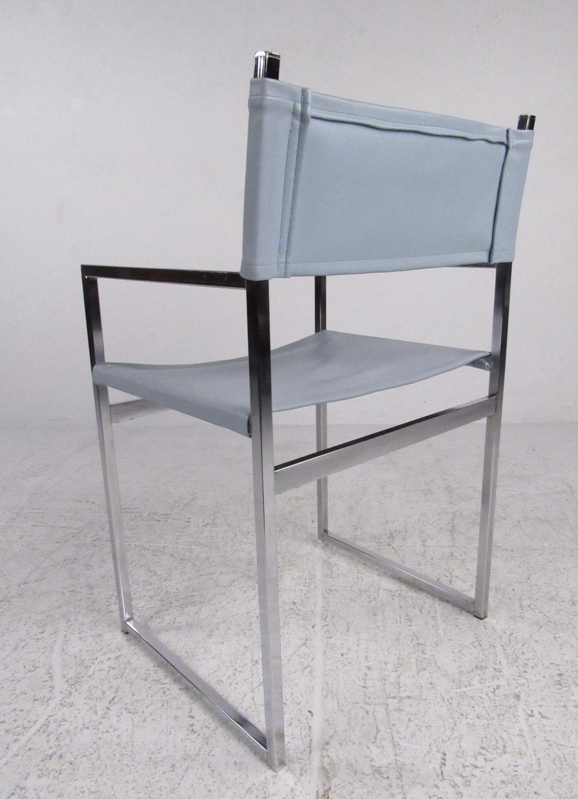 Mid-Century Modern Mid-Century Polished Chrome Directors Chairs For Sale
