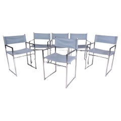 Mid-Century Polished Chrome Directors Chairs