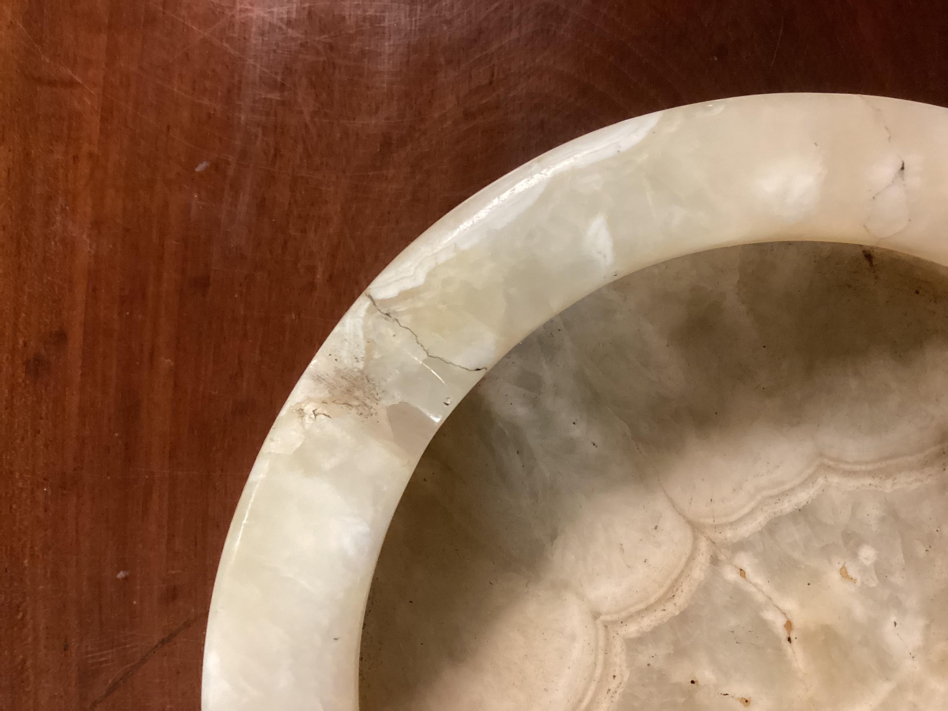 Sculpté Mid Century Polished  Cendrier Onyx en vente