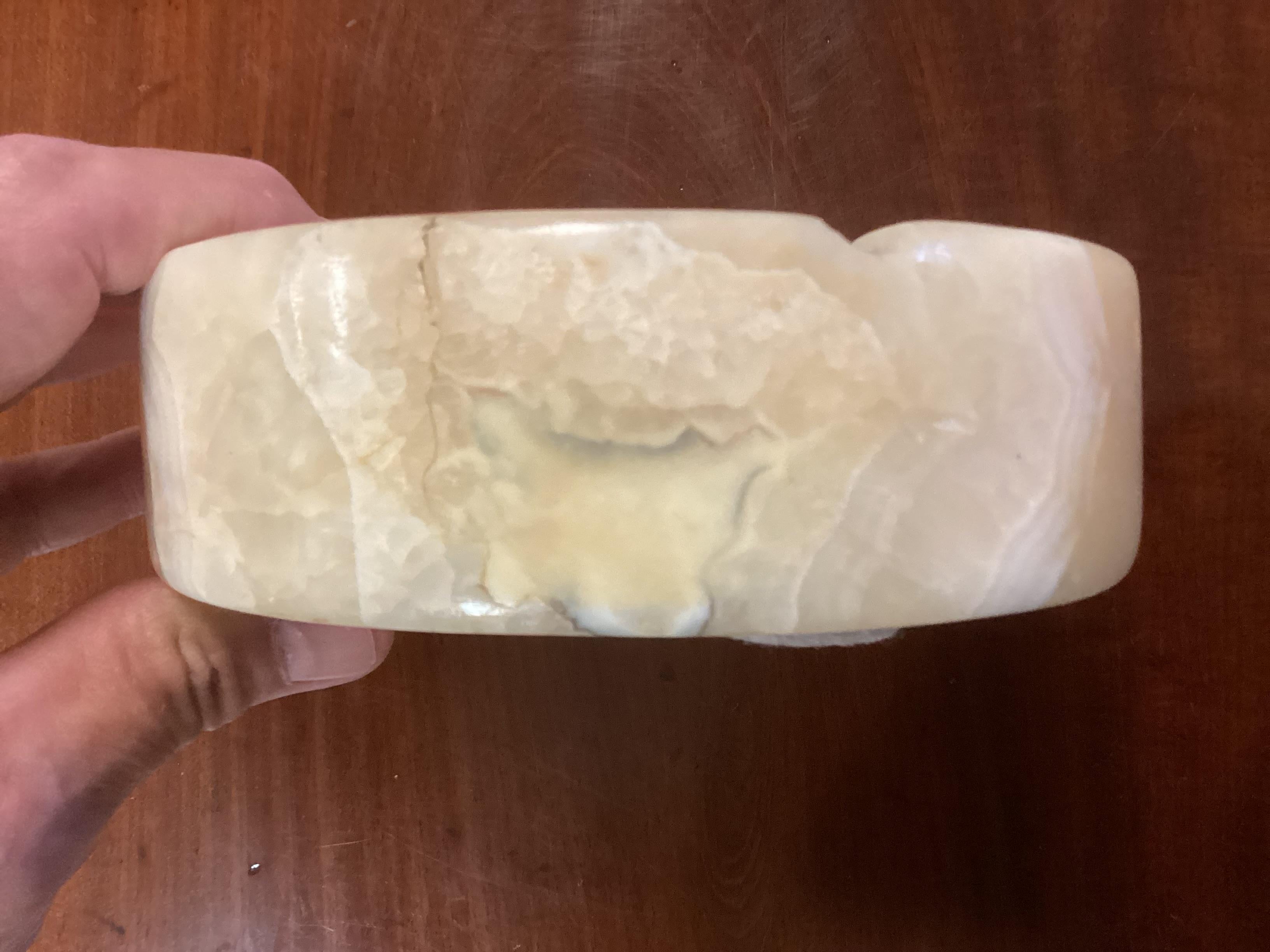 Mid Century Polished  Cendrier Onyx Abîmé - En vente à Bridgeport, CT