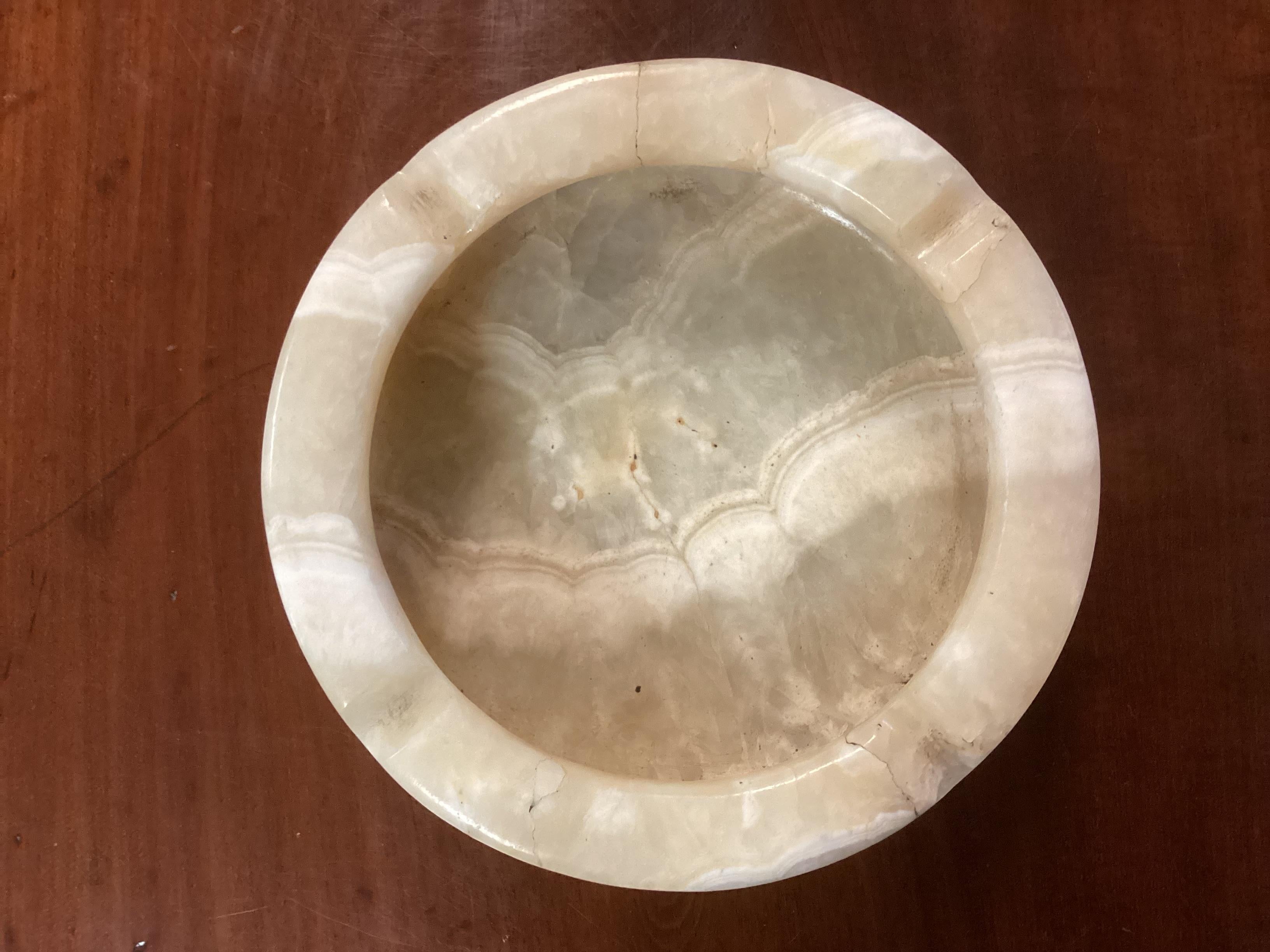 Mid Century Polished  Cendrier Onyx en vente 1