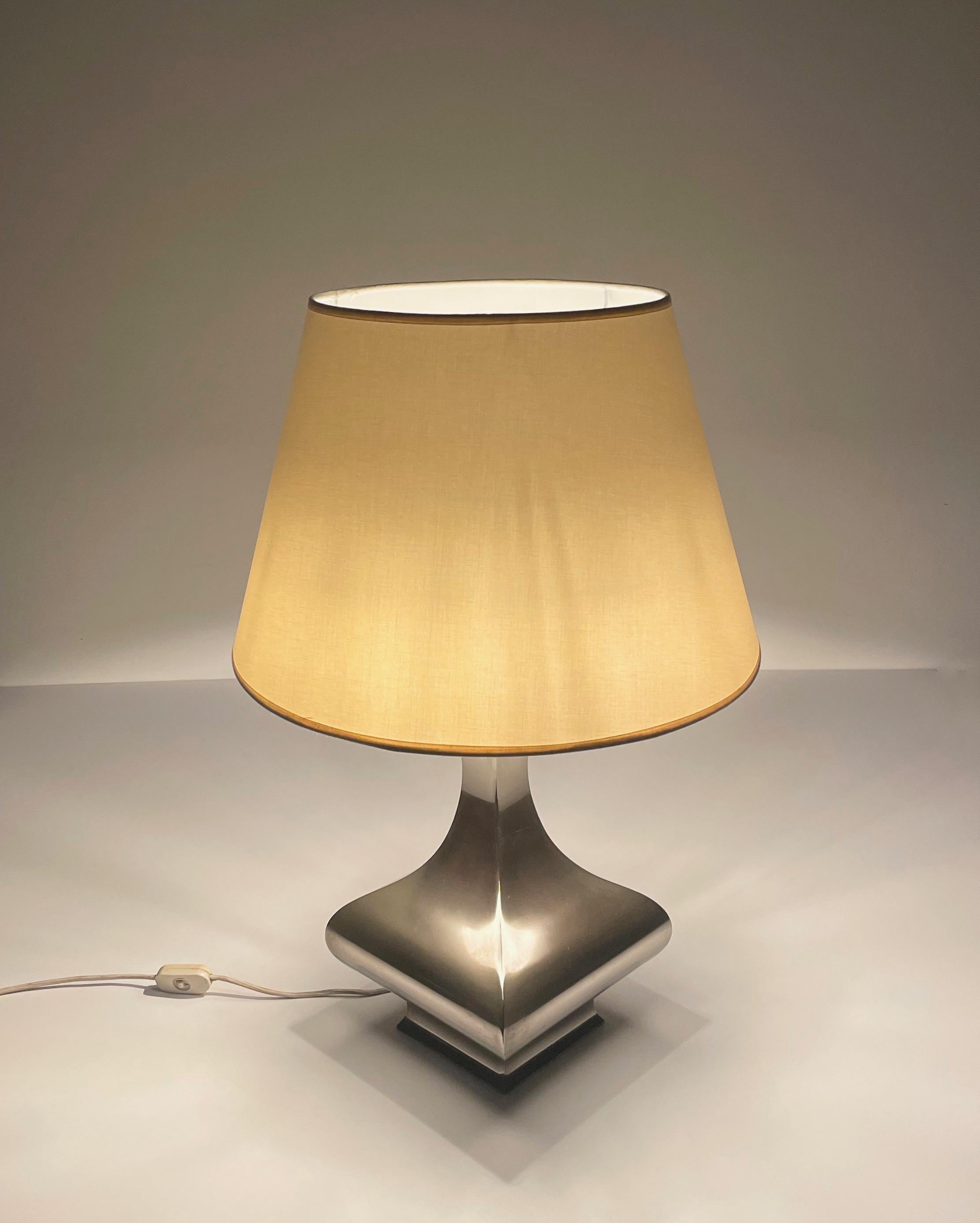 Mid-Century Polished Stainless Steel Table Lamp by Maria Pergay, France 1970s 8