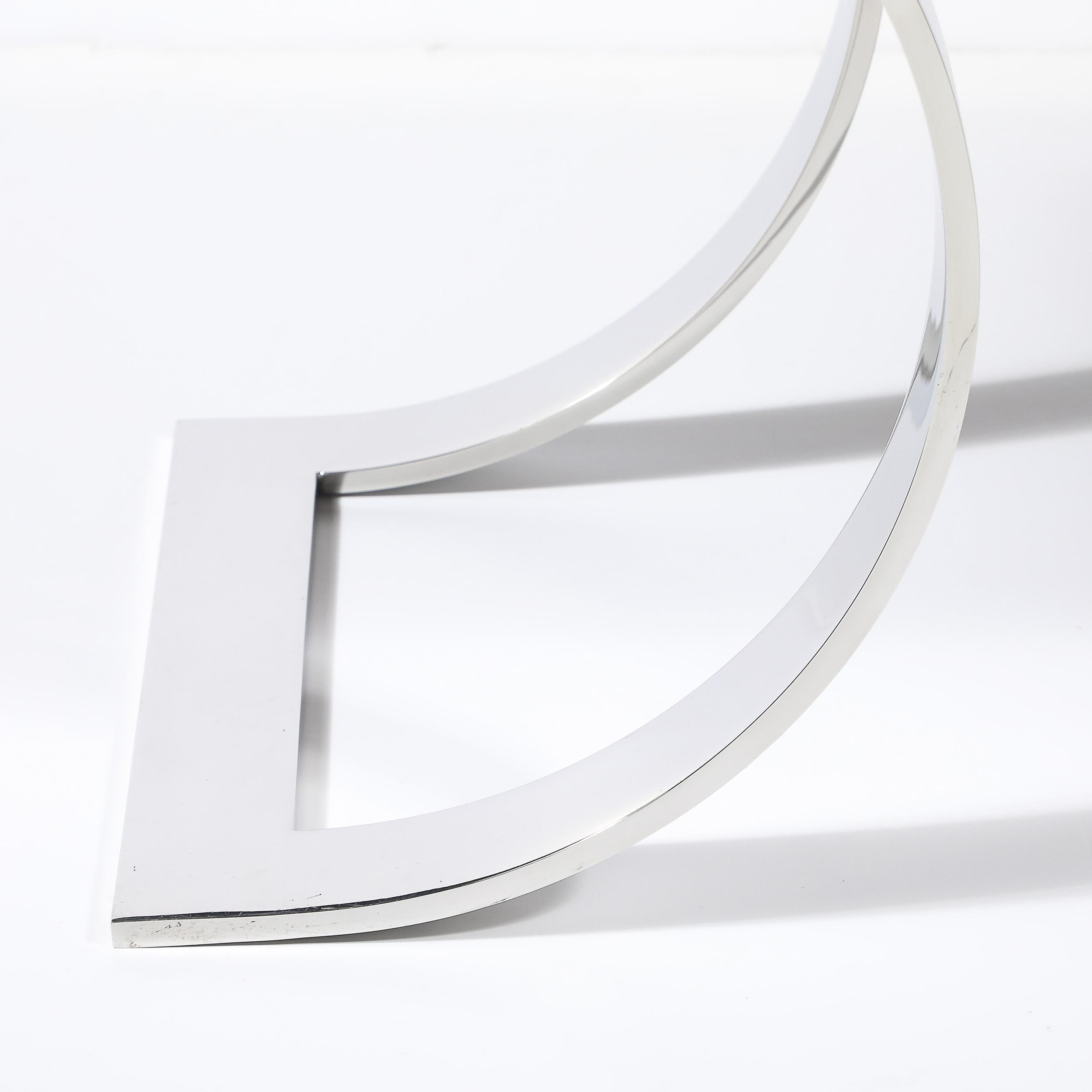 Mid-Century Polished  Banc JMF en cuir Steele & Holly par Karl Springer en vente 2