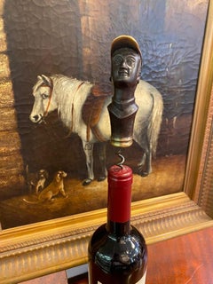 Mid-Century Polo Player Metal Corkscrew