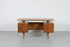 Mid-Century Poly-Z Desk by A.A. Patijn for Zijlstra, Mahogany, Brass