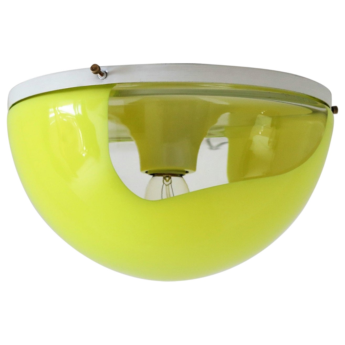 Mid-Century POP Style Flush Mount Light by Carlo Nason for Mazzega, 1970s