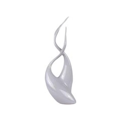 Midcentury Porcelain Crane Sculpture by Royal Dux