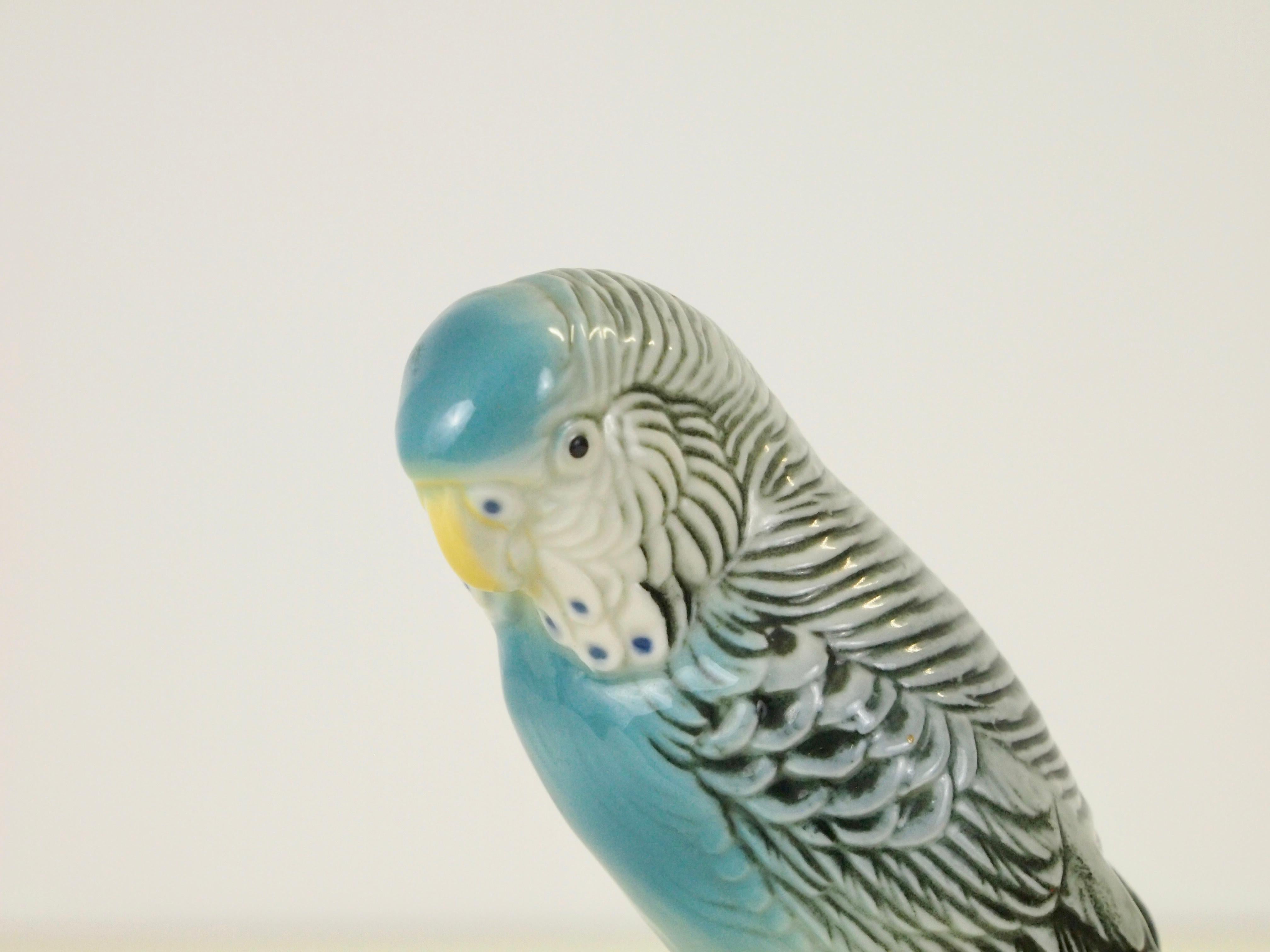 Midcentury Porcelain Figurine Depicting a Parrot by Porzellanfabrik Karl Ens For Sale 7