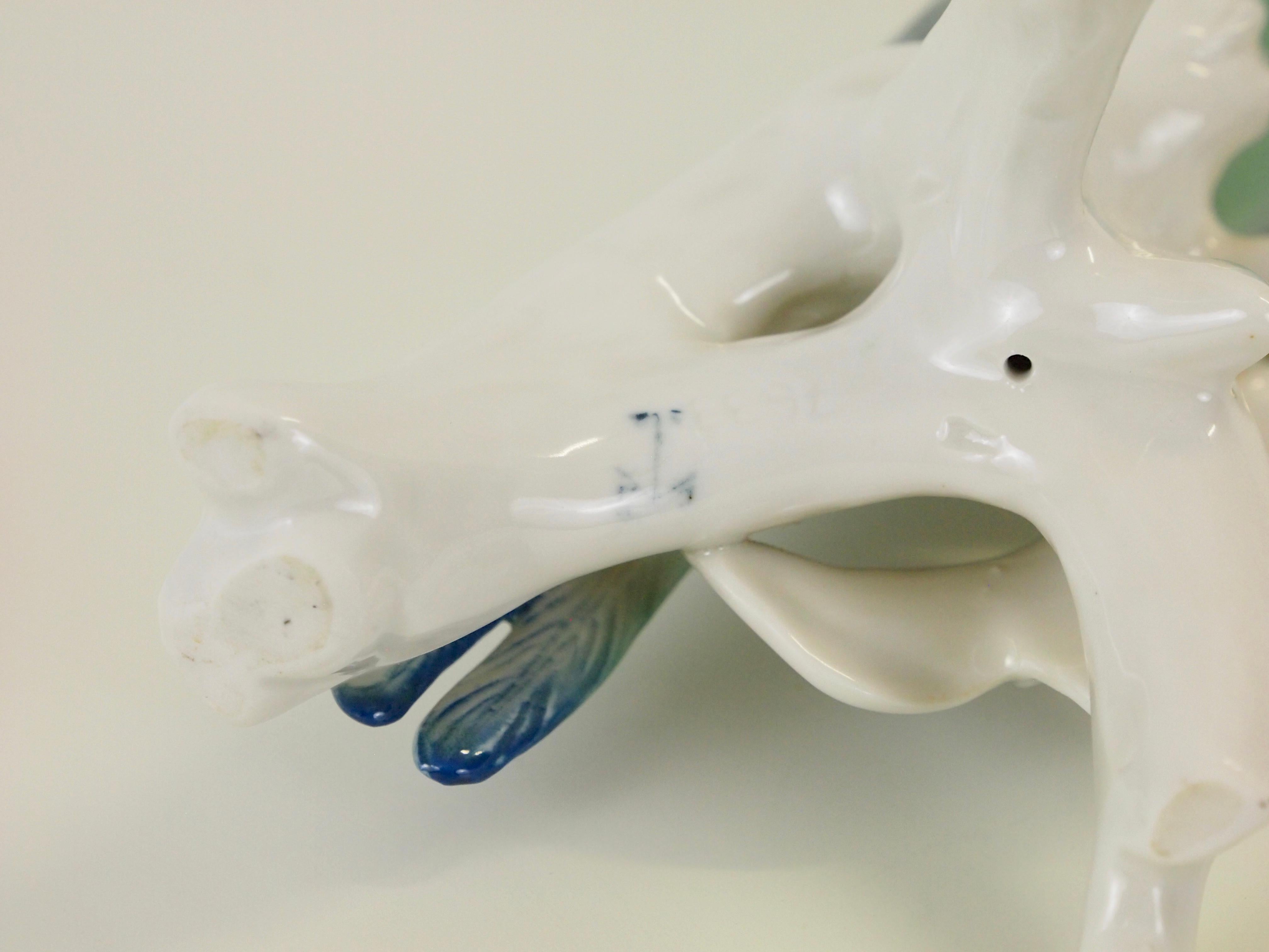 Midcentury Porcelain Figurine Depicting a Parrot by Porzellanfabrik Karl Ens For Sale 9