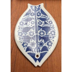 Mid-Century Porcelain Fish Wall Plate from Porsgrund, Norway, 1960s