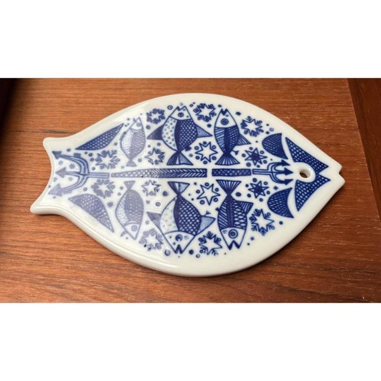 Norvégien Assiette murale en porcelaine du milieu du siècle dernier de Porsgrund, Norvège, années 1960 en vente