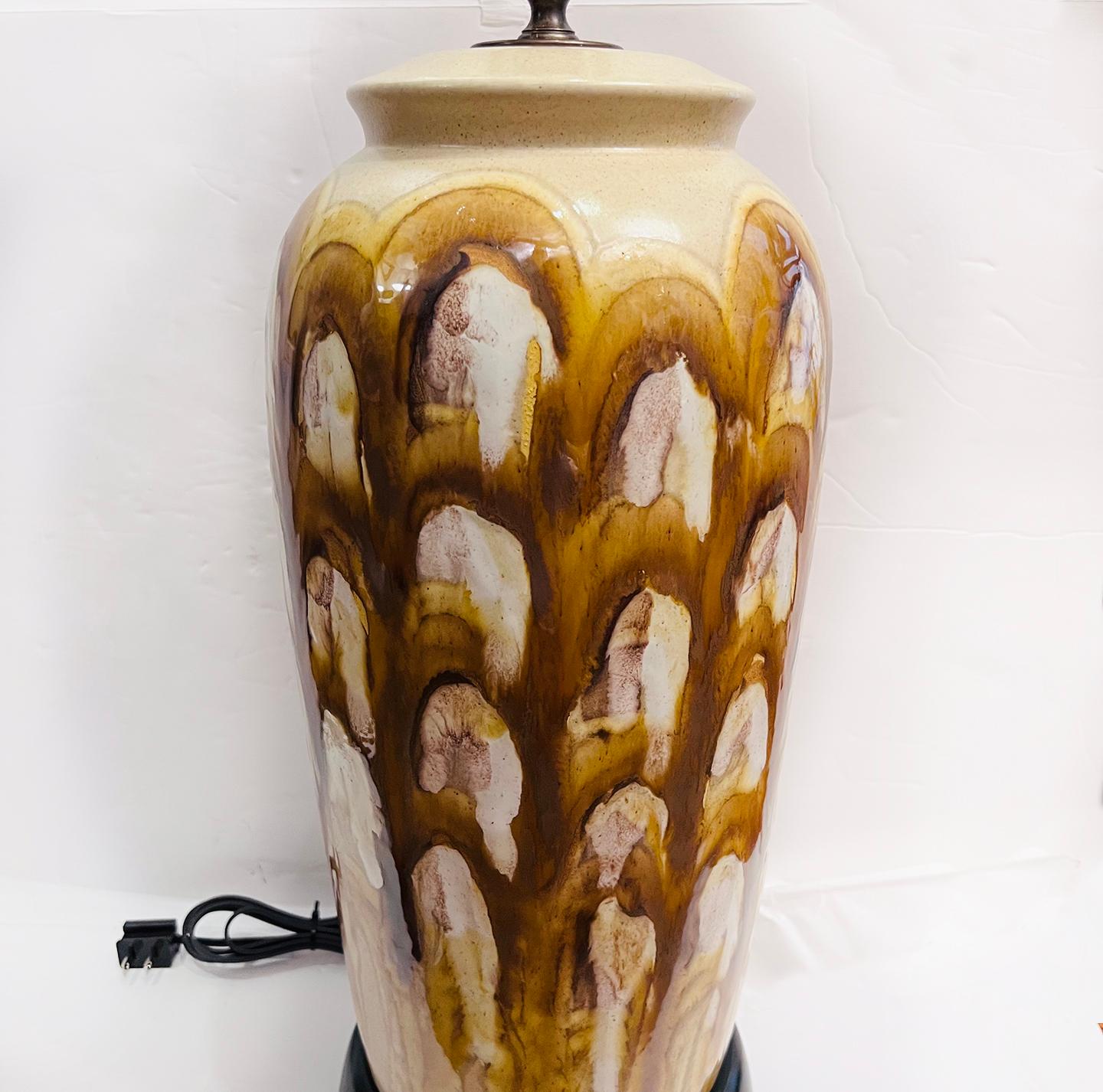 Italian Mid Century Porcelain Lamp For Sale
