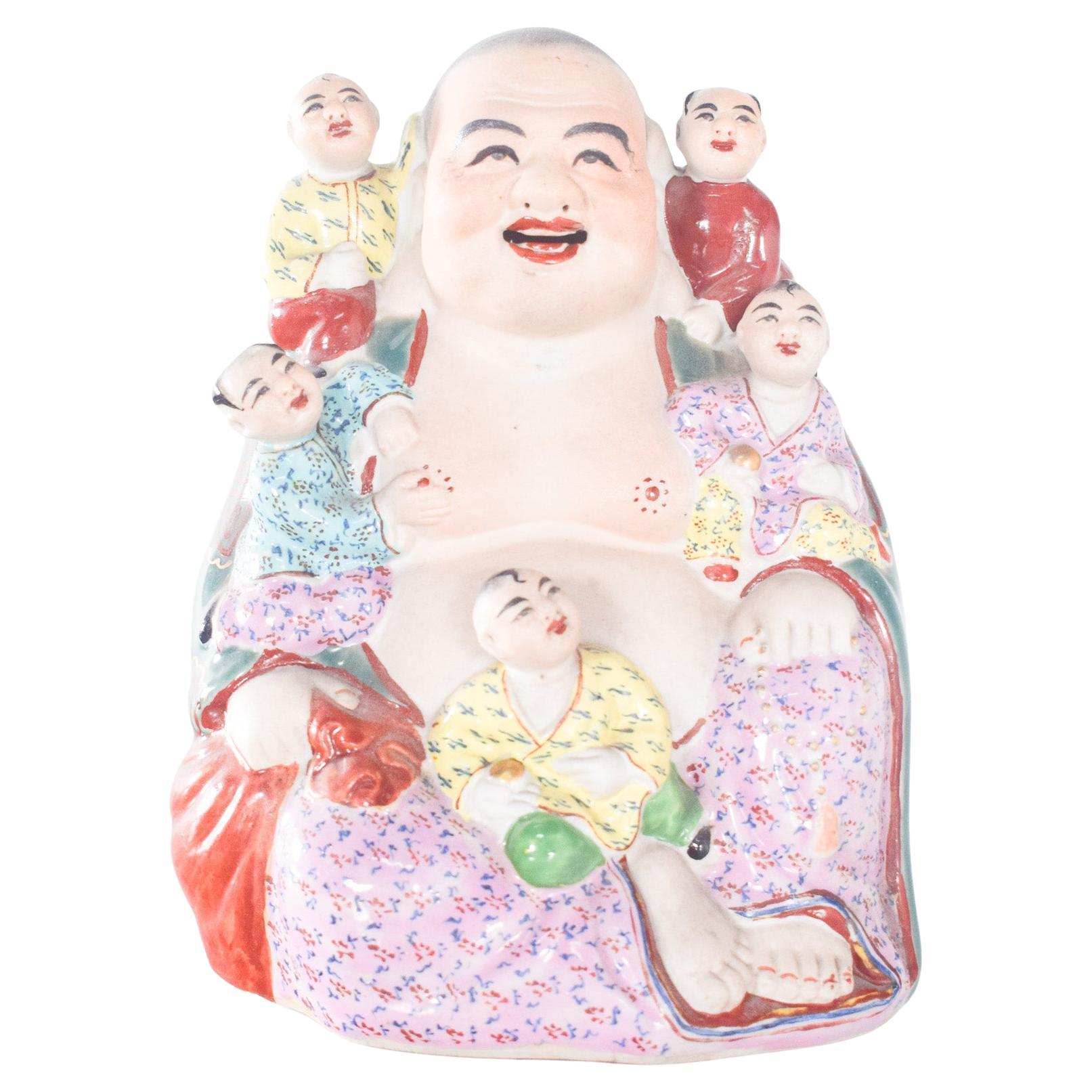 Scultura in porcellana di metà secolo di "Budai".